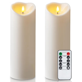 Amagic 4x12 outdoor flameless candle waterproof with steady glow in wind and rain