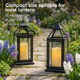 Amagic amber flicker LED candle for realistic flame-like glow