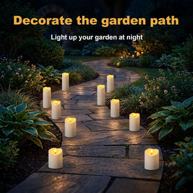 Amagic five-pack pillar candle set for versatile arrangement.