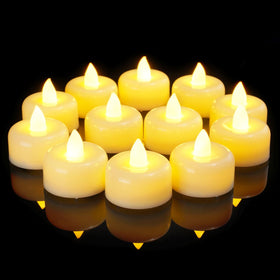 Amagic flameless tea light 50-pack packaging shown for safe table decor
