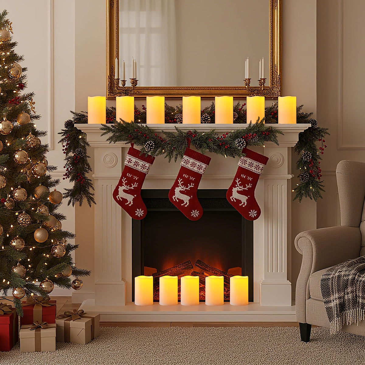 Amagic ivory candle suitable for weddings and cozy decor.