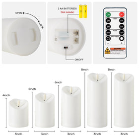 Amagic ivory patio candles enhance outdoor decor with warm glow.