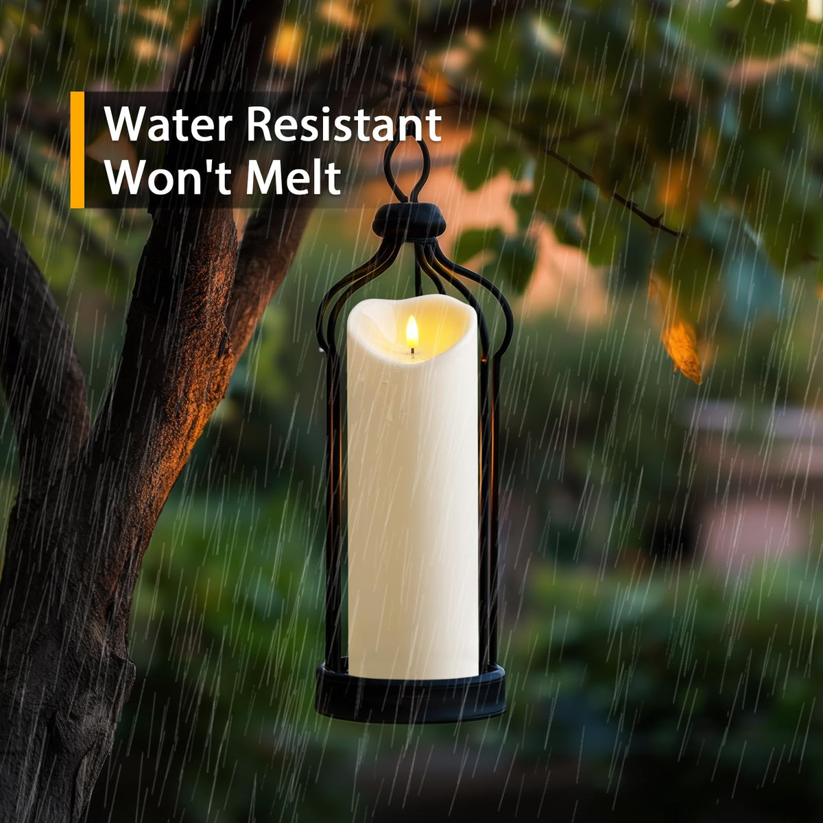 Amagic LED pillar candle with remote control for easy on/off and timer