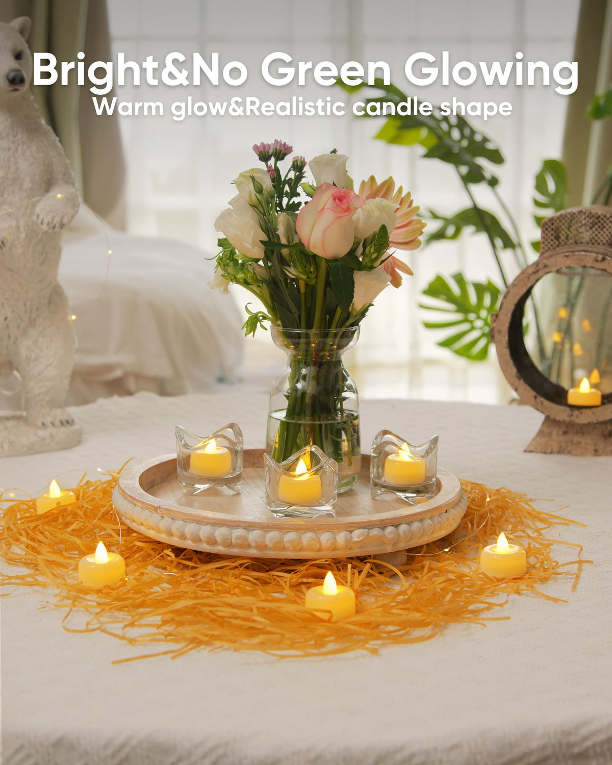 Amagic tealight candles ideal for weddings or proposals with soft lighting