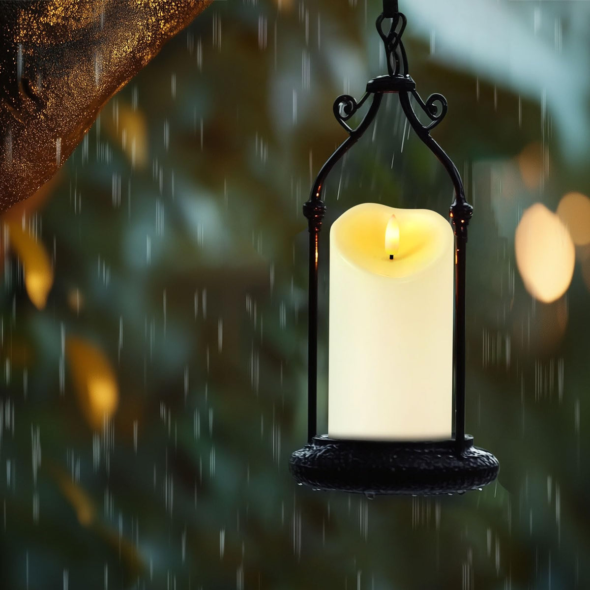 Amagic timer-function pillar candle for automatic daily lighting.