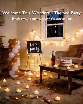 Amagic unscented tea lights offer mess-free decorative use