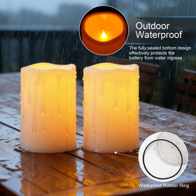 Amagic waterproof plastic candle for outdoor patio lanterns.