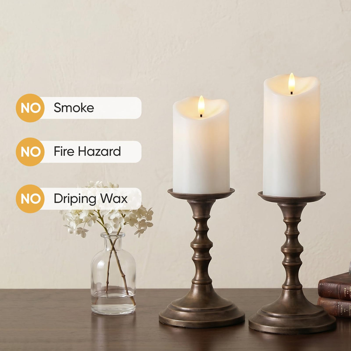 Amagic weatherproof candle designed for patios and gardens.