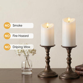 Amagic weatherproof candle designed for patios and gardens.