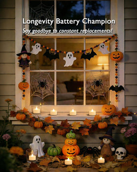 Amagic wedding and Halloween table decor with tea lights