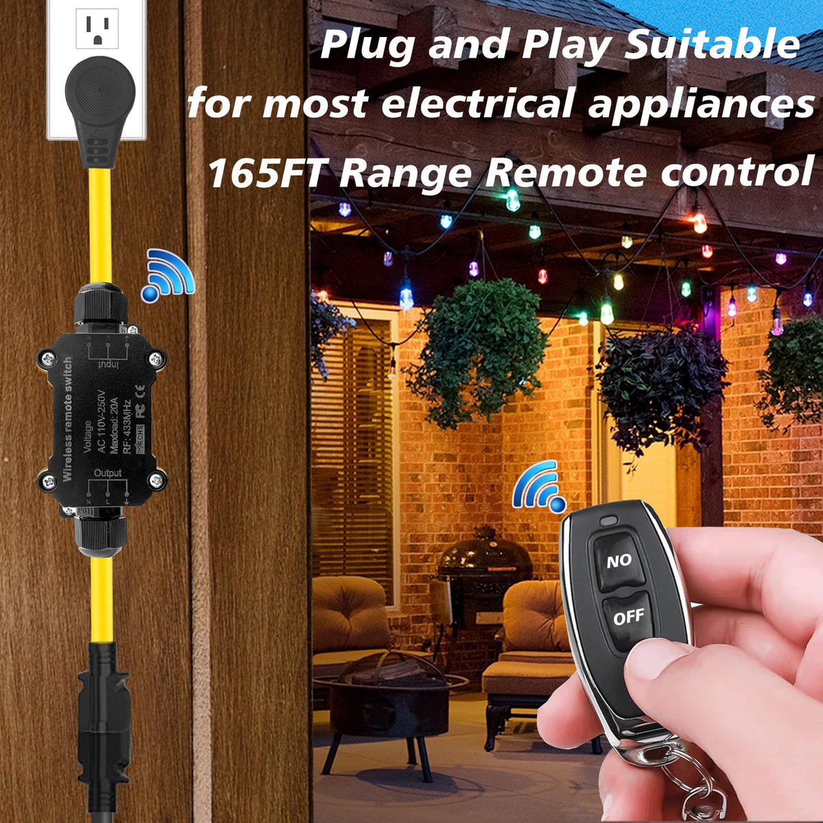 Long-range RF capability through walls for easy operation across rooms.