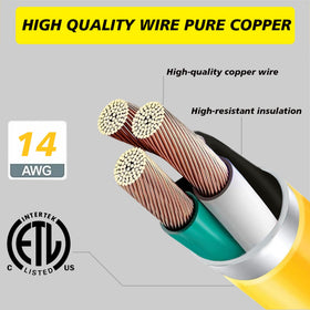 Bright yellow wear-resistant cord for visible, durable connections.