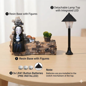 Amallino No Face Lamp battery-operated convenience with cord-free setup