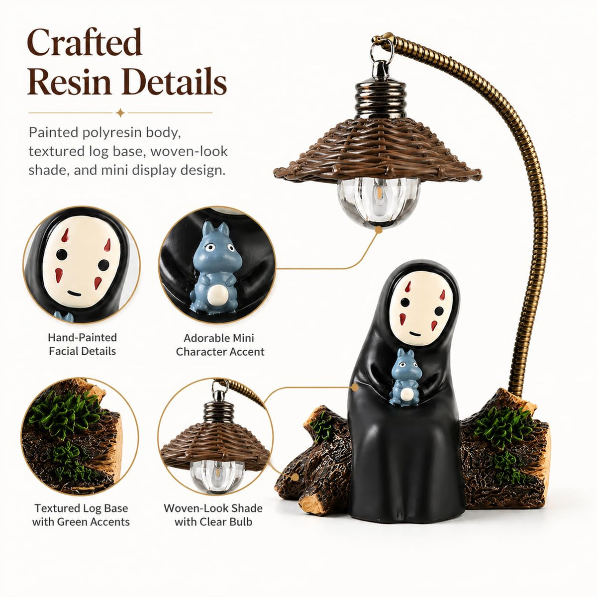 Amallino No Face Lamp ideal gift for anime fans and hobby collectors.