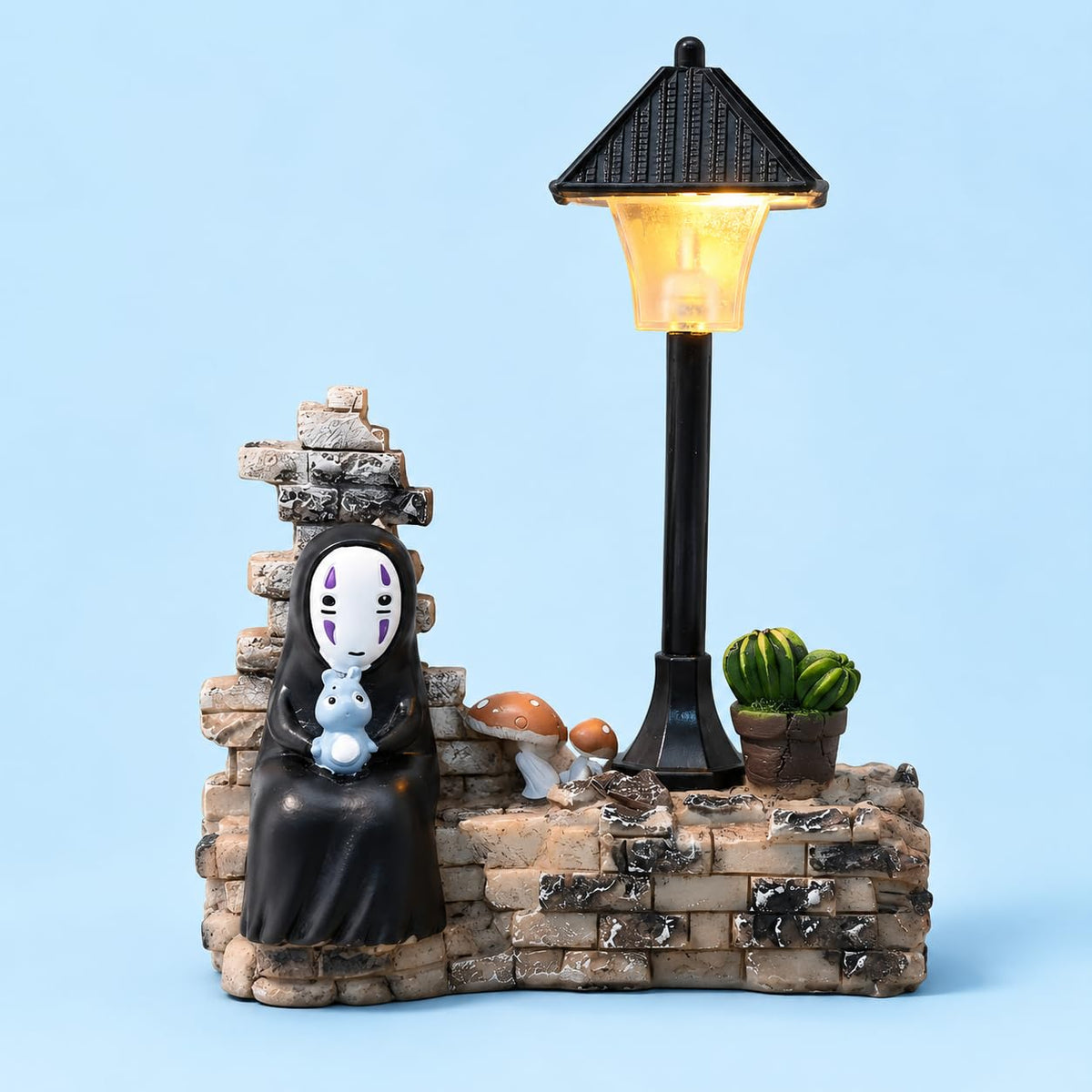 Amallino No Face Lamp on a bedside table adding cozy bedroom decor