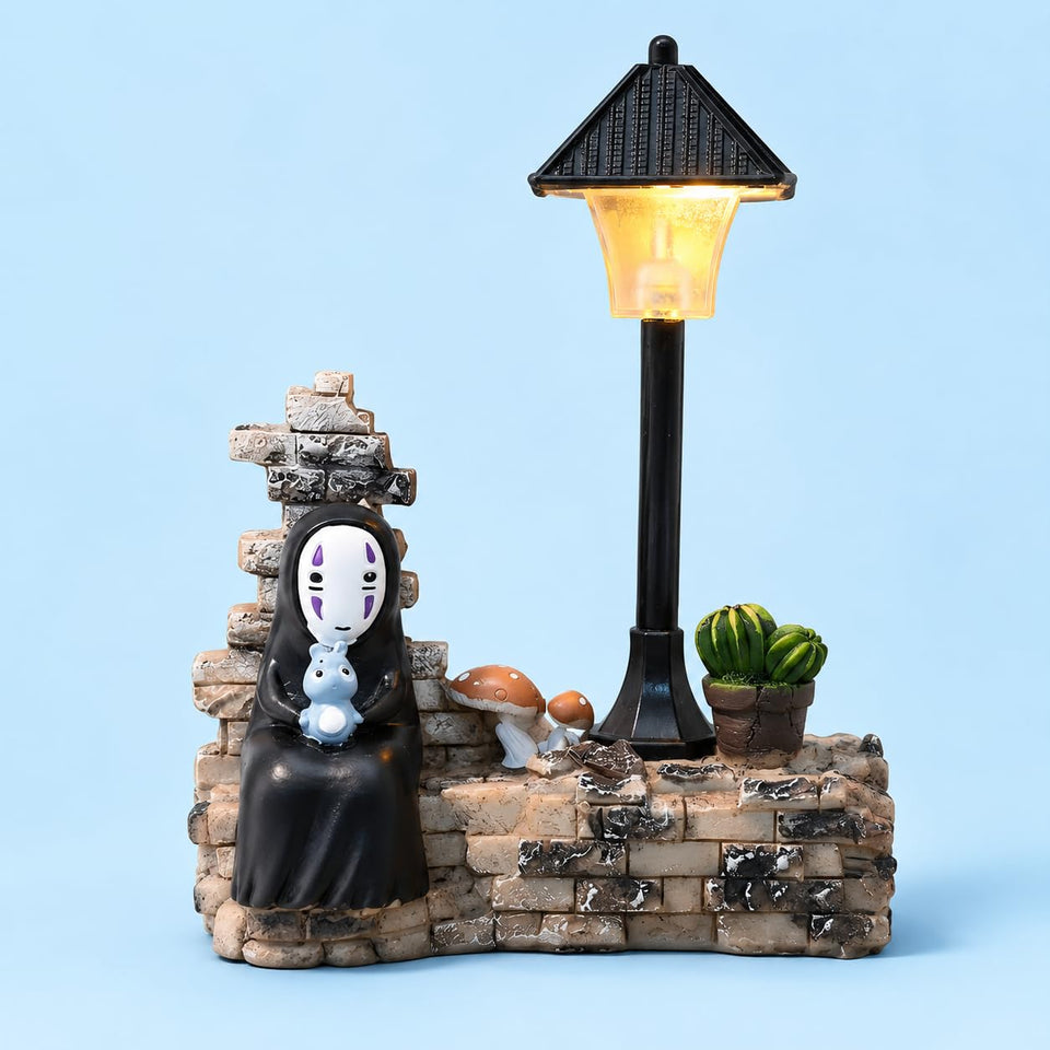 Amallino No Face Lamp on a bedside table adding cozy bedroom decor