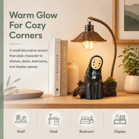 Amallino No Face Lamp battery-powered convenience for portable mood lighting.
