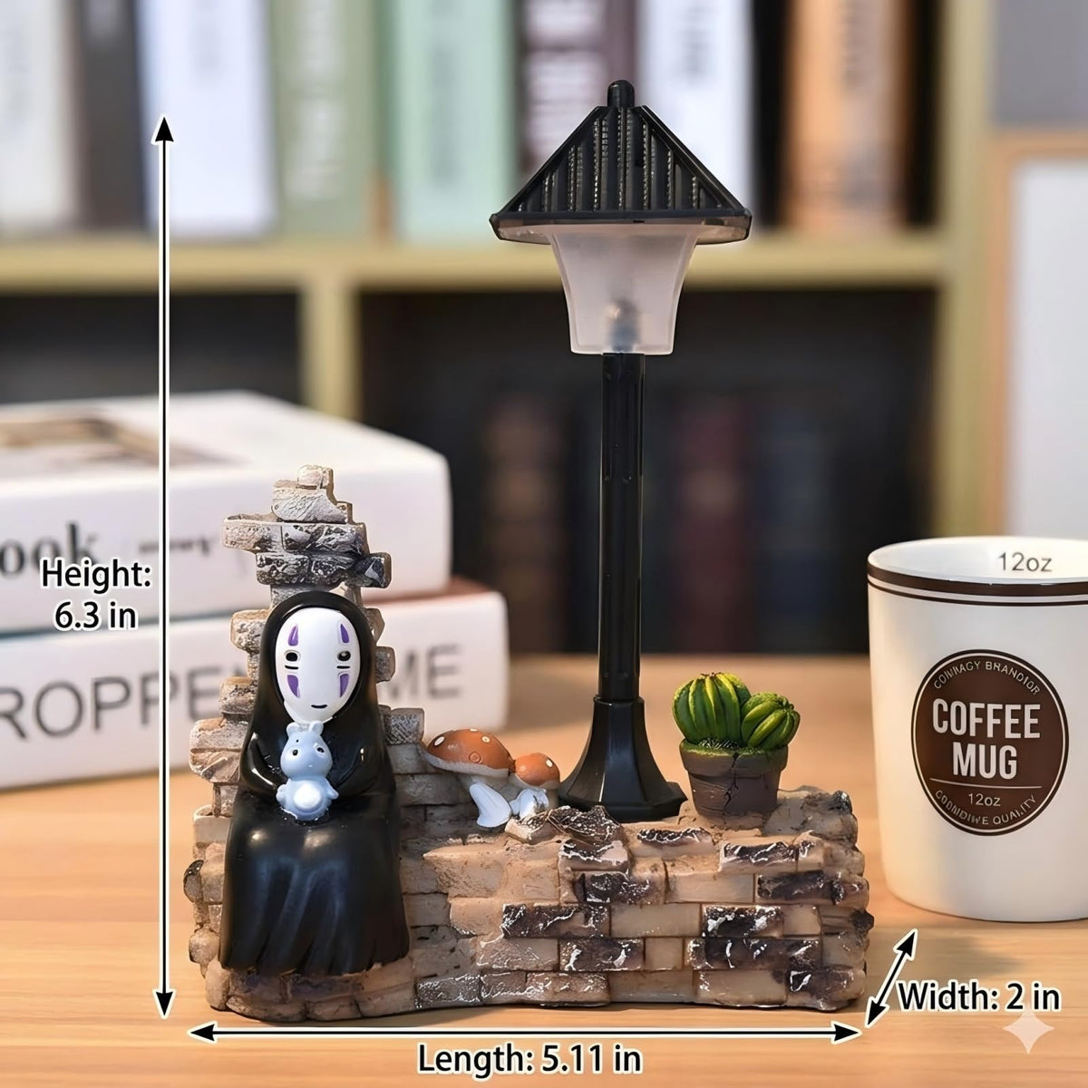 Amallino No Face Lamp shelf display enhances small decor corners