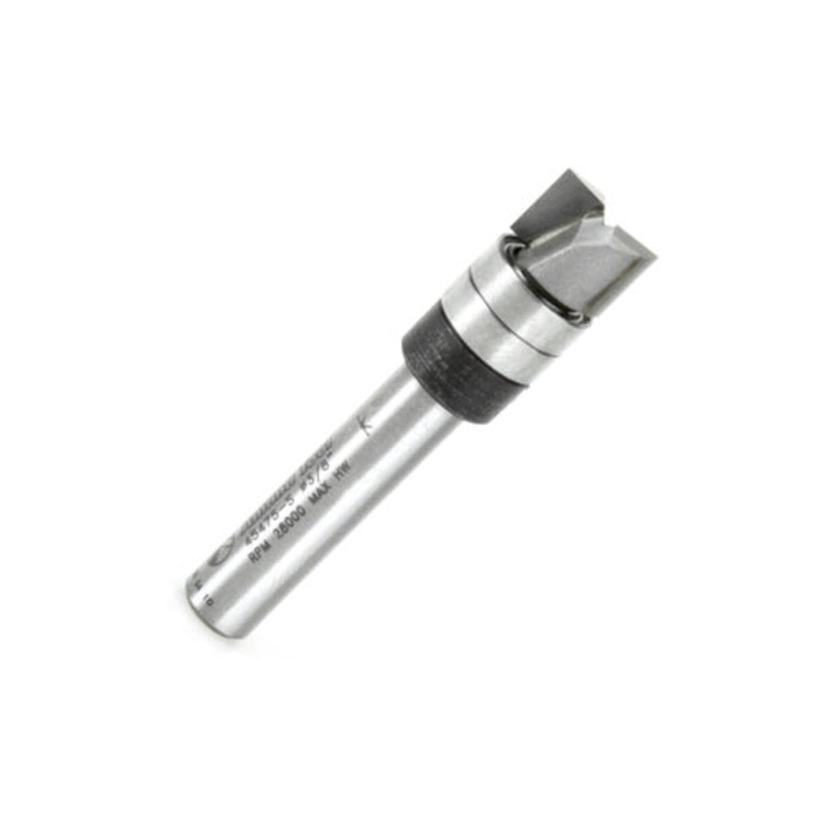 Amana Tool 45475-S flush trim plunge template for precise pattern routing.