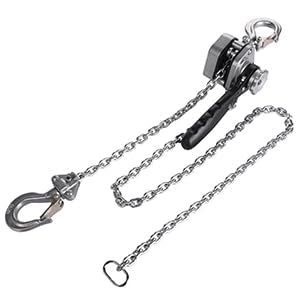 Amarite mini chain lever hoist compact design for easy transport.
