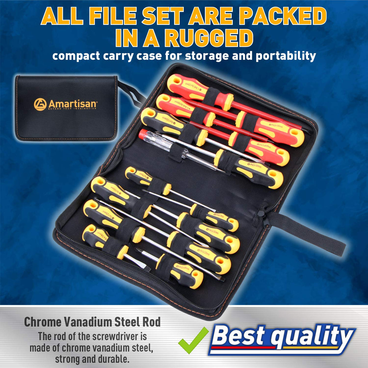 Amartisan 1000V insulated screwdrivers for electrical work