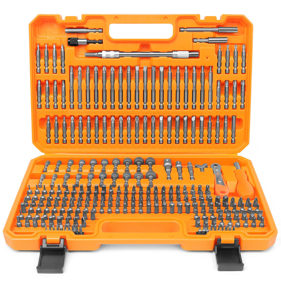 Amartisan 258-piece bit set collection for versatile home and workshop fastenings