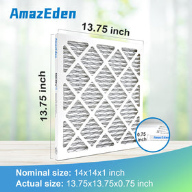 AmazEden actual size label 13.75x13.75x0.75 for precise fit.
