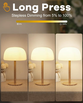 AmazeFun 7500mAh rechargeable bathroom lamp powers long cordless sessions