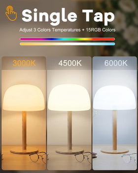 AmazeFun touch-controlled dimmable shower lamp for easy brightness control