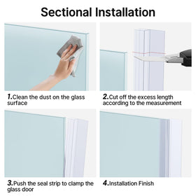 AmazerBath 3/8-inch glass-compatible seal suitable for frameless shower doors