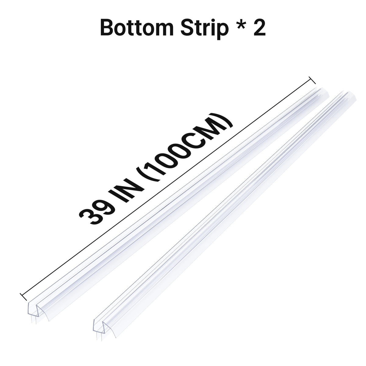 Clear seal enhances bathroom aesthetics while reducing splash.