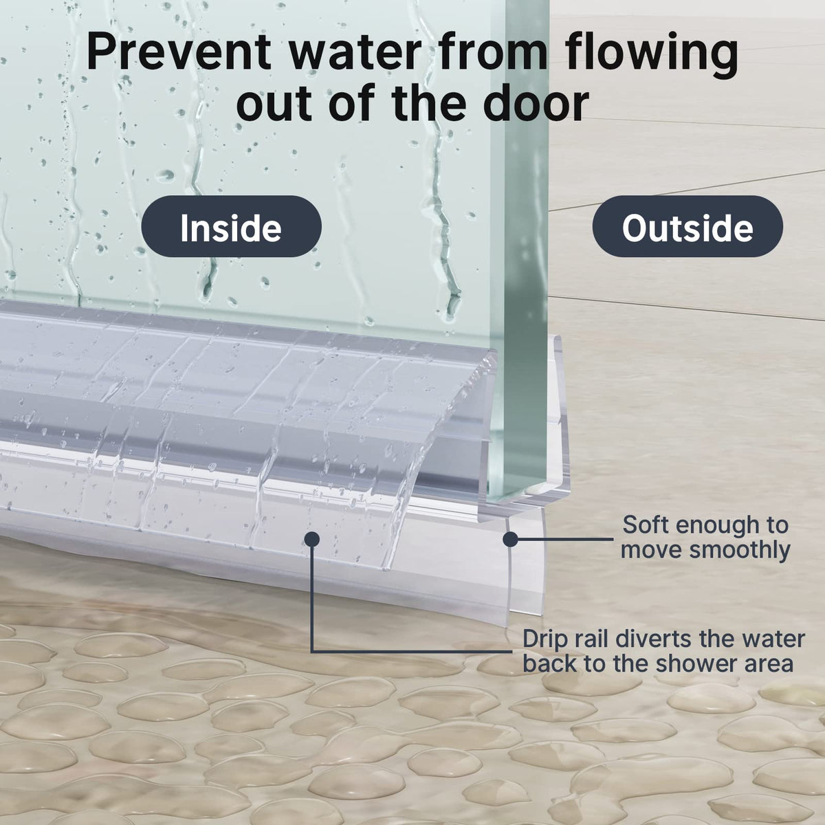Fixed slot design prevents detachment for long-term shower use.