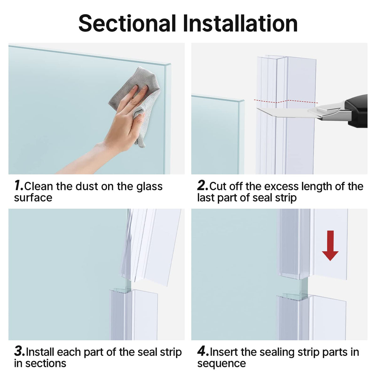 AmazerBath frameless-glass installation demonstrates sleek look with improved water control.