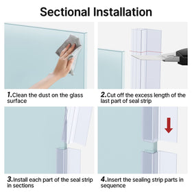 AmazerBath frameless-glass installation demonstrates sleek look with improved water control.
