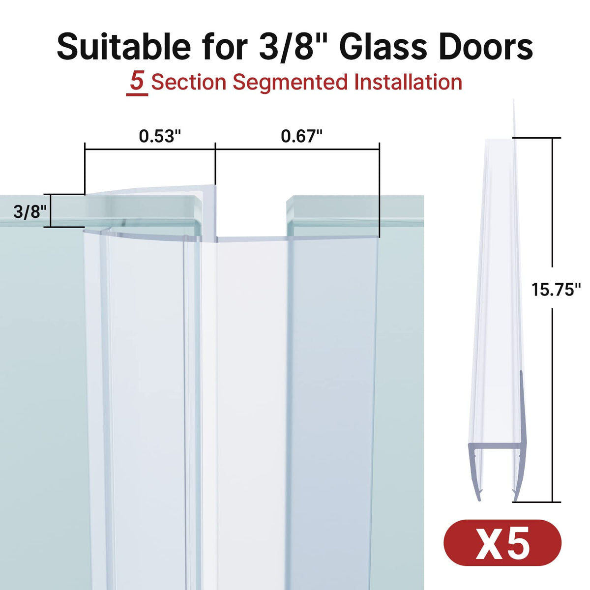 AmazerBath water-tight fin prevents drips and leaks with a tight seal.