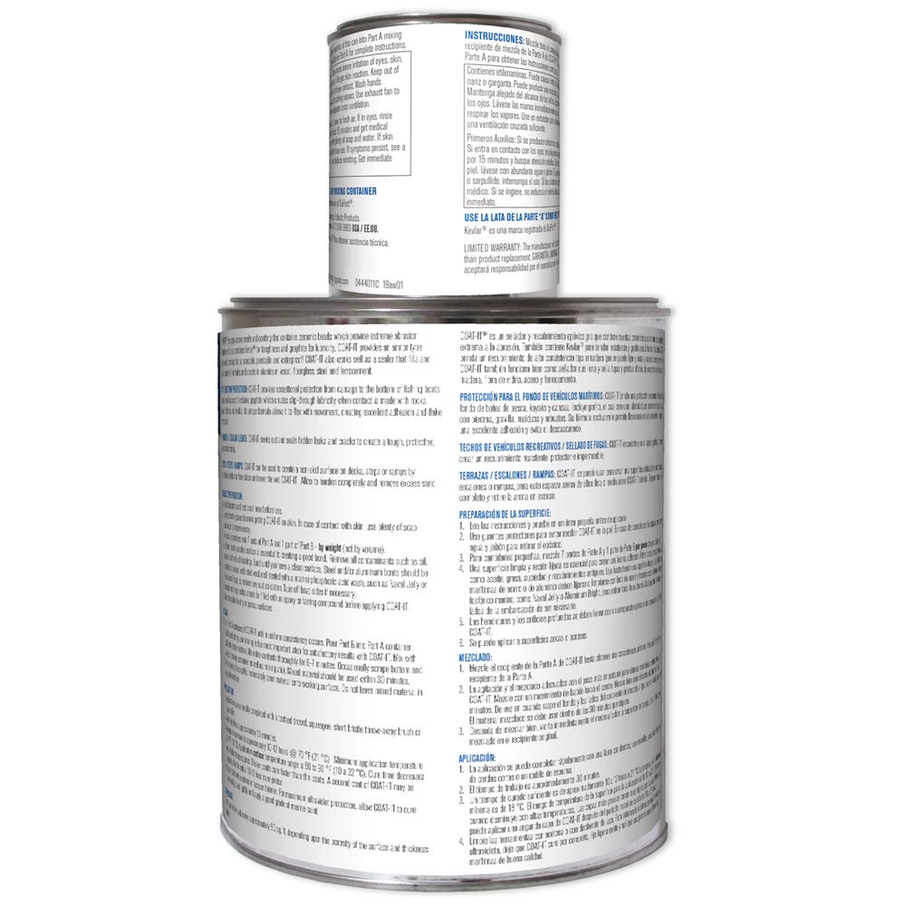Amazing GOOP Coat-It epoxy sealer on a boat bottom provides waterproof protection.