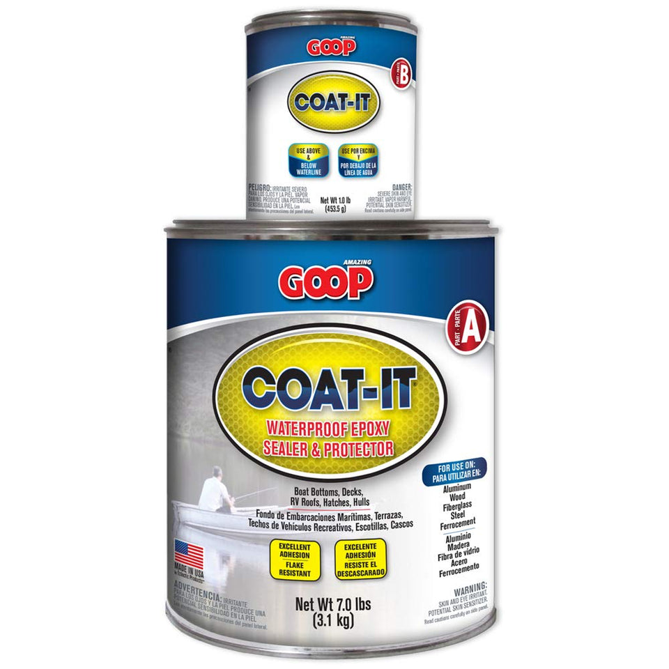 Amazing GOOP Coat-It epoxy sealer bottle pour for easy application.