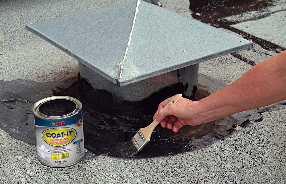 Amazing GOOP Coat-It epoxy sealer with durable graphite finish after cure.