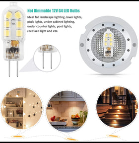 Amazing power 10-pack G4 LED bulbs ready for easy replacement.