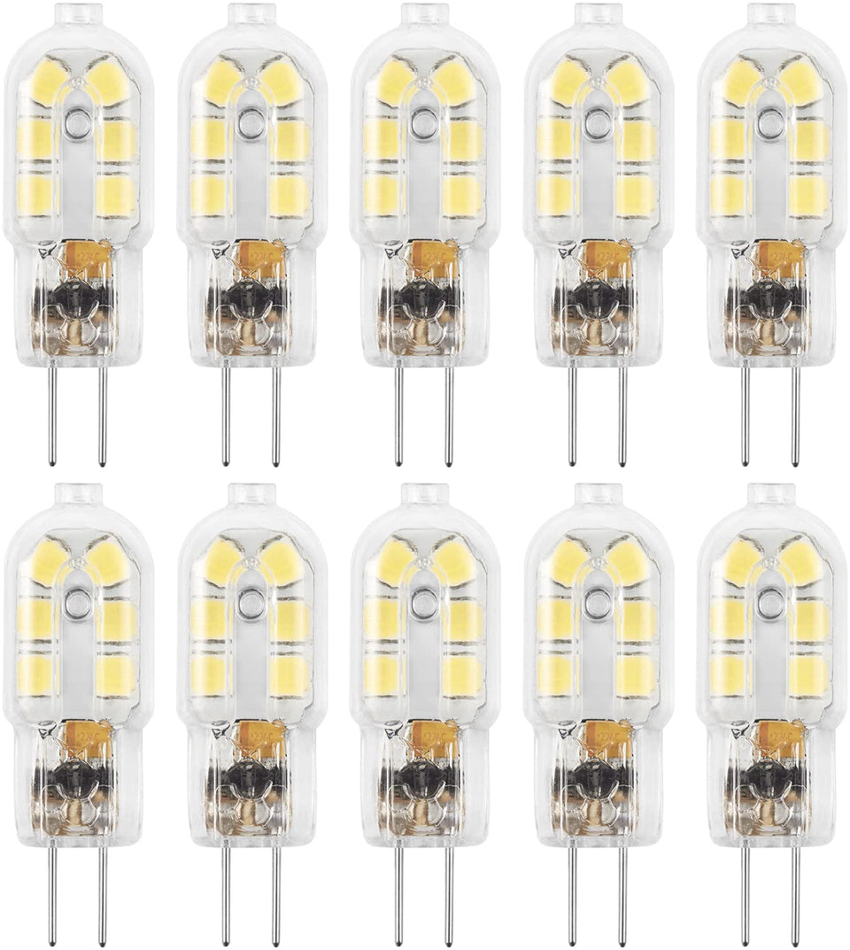 Amazing power G4 LED bulb close-up showing warm white 3000K glow.