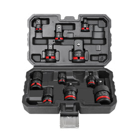 AmazingFree 11-piece impact socket adapter set in case for organized storage.