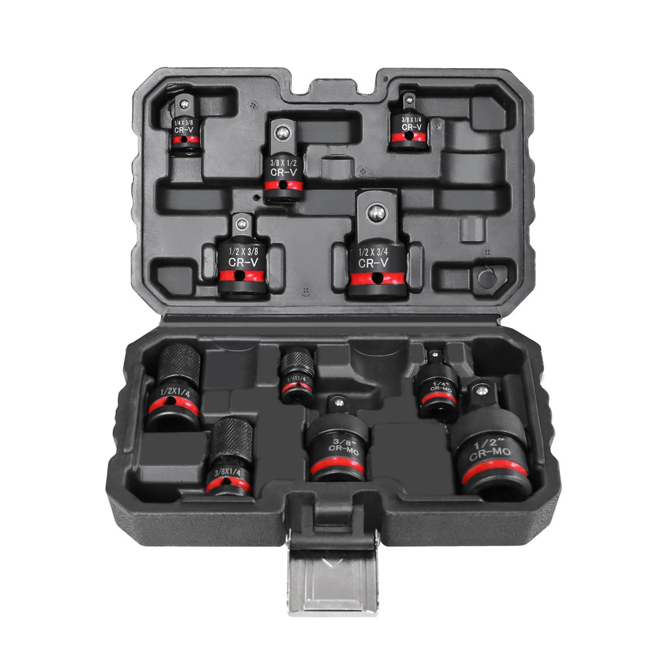 AmazingFree 11-piece impact socket adapter set in case for organized storage.