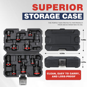 AmazingFree compact storage case shown on a workbench for portability.