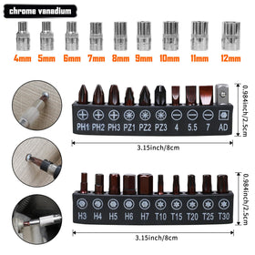 AmazingFree magnetic bit holders prevent drops and support one-handed fastening.