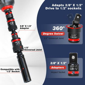 AmazingFree one-half-inch drive adapter ready for heavy-duty sockets and tasks.
