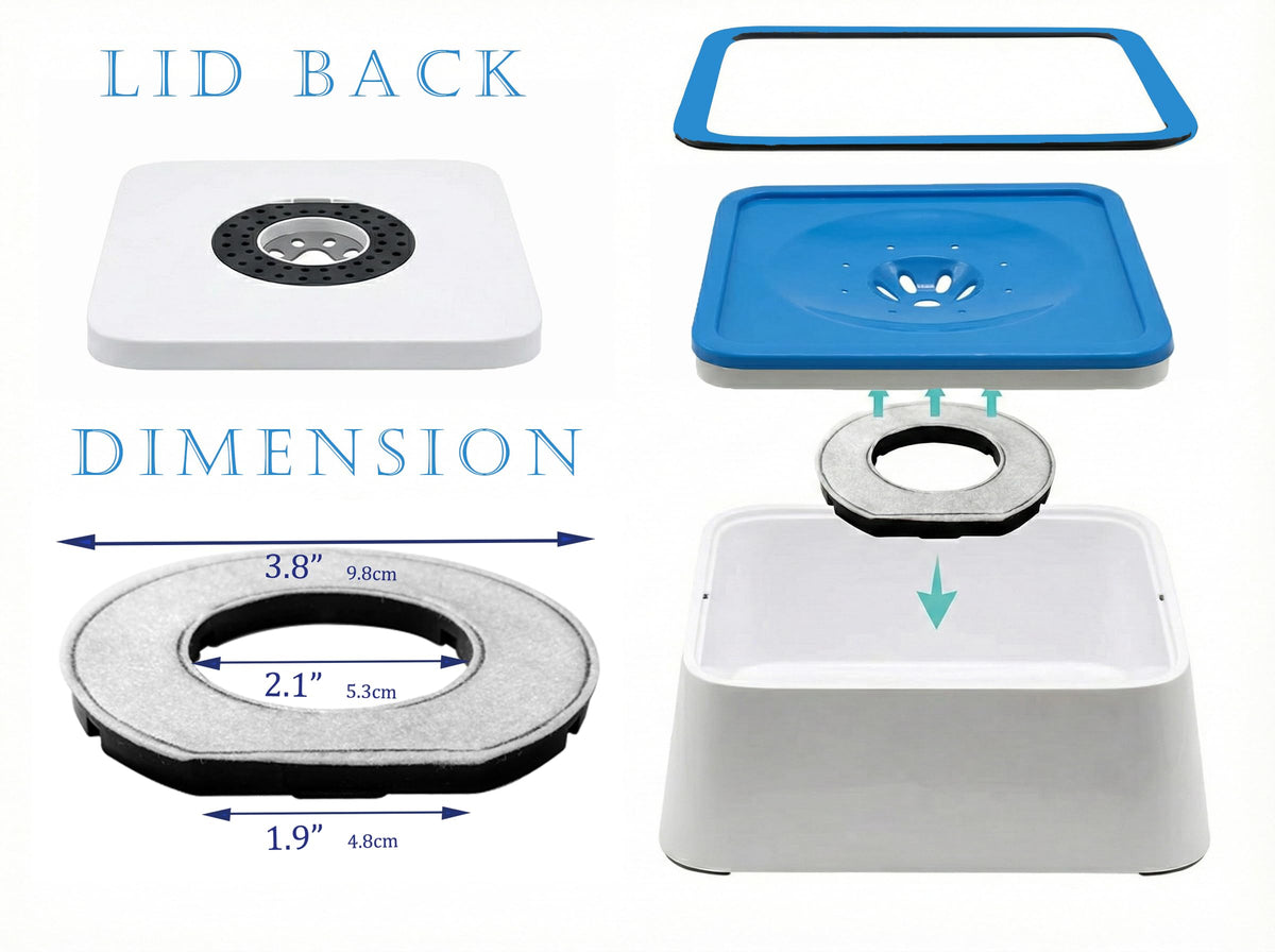 Amazinpure no-spill dog water bowl demonstrating spill-free use
