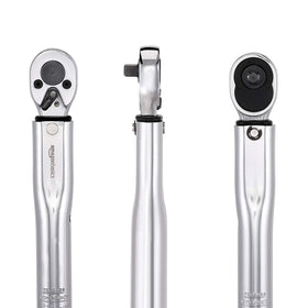 Amazon Basics Cr-V steel head on torque wrench for durability
