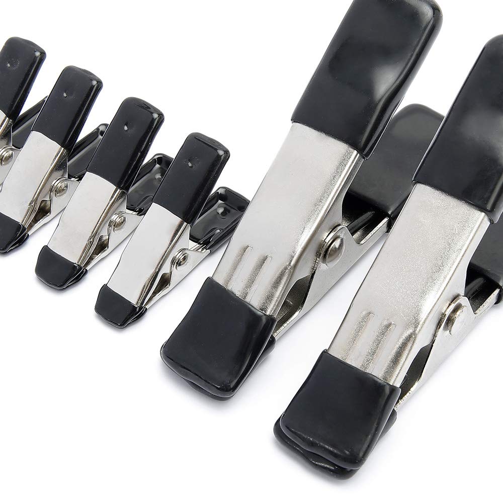Amazon Basics 1-inch clamps close-up highlighting durable grip.