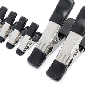 Amazon Basics 1-inch clamps close-up highlighting durable grip.