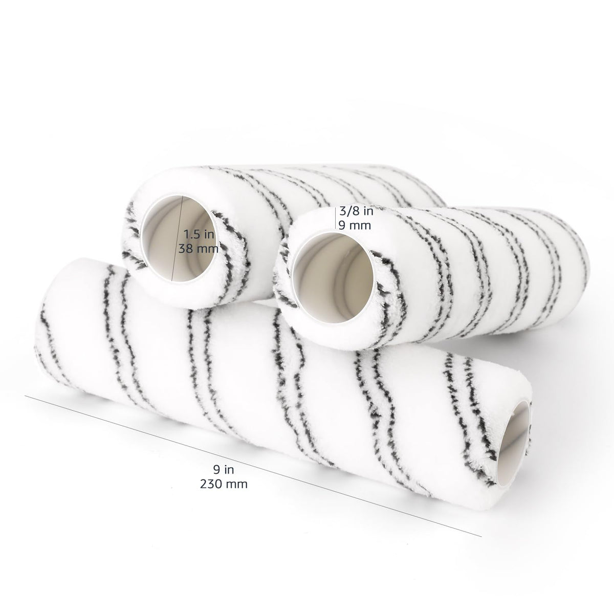 Amazon Basics 12-pack microfiber roller covers ready for multiple rooms